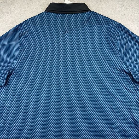 Deolax Polo‎ Shirt Mens XXL Blue Geometric Pattern Stretch Golf Casual Outdoor - Picture 8 of 16